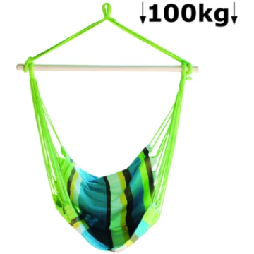 Šūpuļkrēsls 100x100cm/maks.100kg auduma/zaļš
