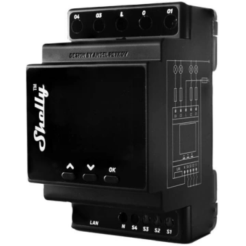 Shelly Pro 4PM DIN Rail 4-channel Relay, WiFi (Pow