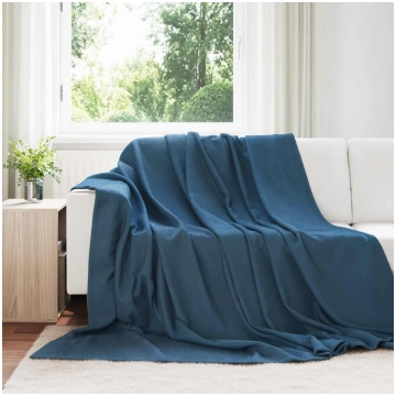 Pleds tums zils 270 x 240 cm flīss