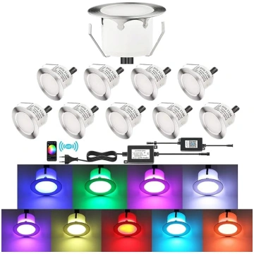 10 WiFi LED padziļinājumā iebūvētu grīdas lampu ko