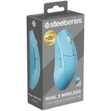 Bezvadu spēļu pele Steelseries Rival 3 Gen 2, blue