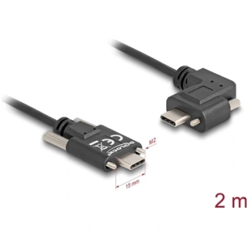 Delock USB 2.0 Cable USB Type-C™ male with screws 