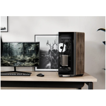 APNX V1-W-BK-v1 Midi Tower Black, Wood GESI-420