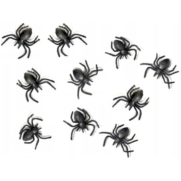 Mākslīgie melnie zirnekļi Halloween plastmasas kom