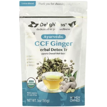 DelighTeas, Herbal Detox Tea, CCF Ginger, Loose Bl