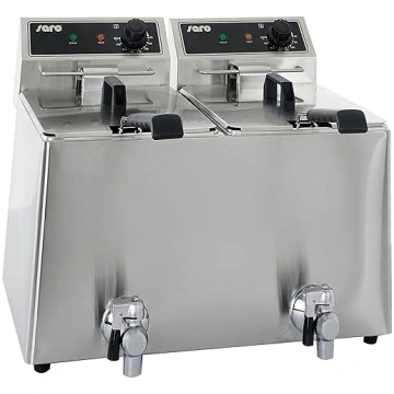SARO fritēze ar iztukšošanas krānu - 2 x 8 l - ner