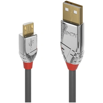 Lindy 3m USB 2.0 Type A to Micro-B Cable, Cromo Li