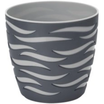 FORM PLASTIC Puķu pods Sahara Duo 18cm tumši pelēk