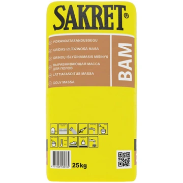 SAKRET BAM - Masa grīdu izlīdzināšanai (3-40 mm)