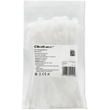 Qoltec Self-locking cable tie | 4.8*160 mm | 100 p