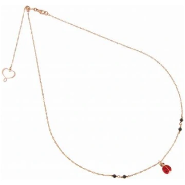 Maman et Sophie Ladybug Necklace Silver 925% Pink
