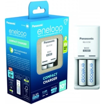 Kompakts lādētājs + 2x aa eneloop 2000 mah PANASON