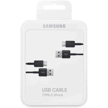 Kabelis Samsung Type C Cable 2 pcs Black