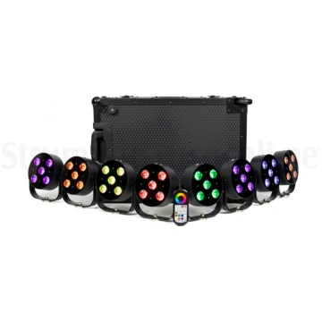 COLORKEY Mobile Par HEX 5 (8 Pack) + Flight Case