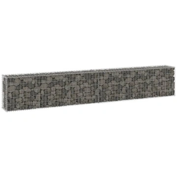 vidaXL gabions ar vāku, cinkots tērauds, 300x30x50