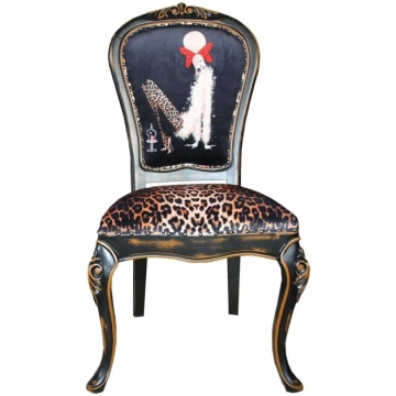 Casa Padrino Baroque Luxury Dining Room Chair Leop