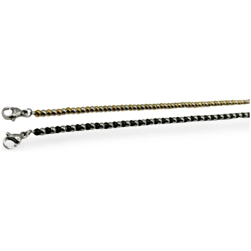 Nugget bracelet - Silver/Black