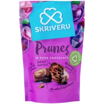 SKRĪVERU Plūmes tumšajā šokolādē 110g - 450-13760 