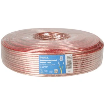 Logilink Speaker cables, 2x2.50 mm2, 50 m transpar