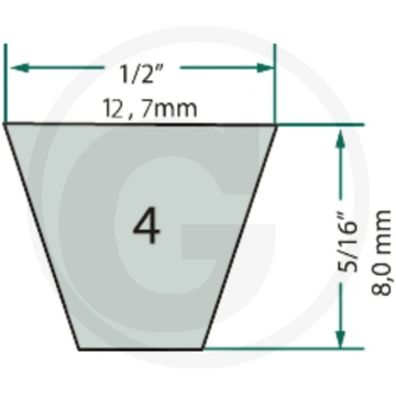 Ķīļsiksna 1/2"x88" 12.7x2235mm 248-088, 4L880K, 13