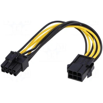 Cable: mains | PCI-E 6pin male,PCI-E 8pin female |