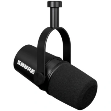 Darbvirsmas mikrofons Shure MV7X, melna krās