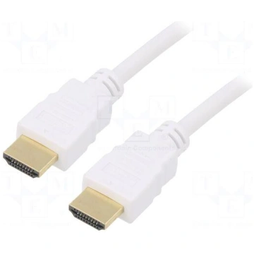 Cable | HDMI plug,both sides | PVC | 2m | white | 