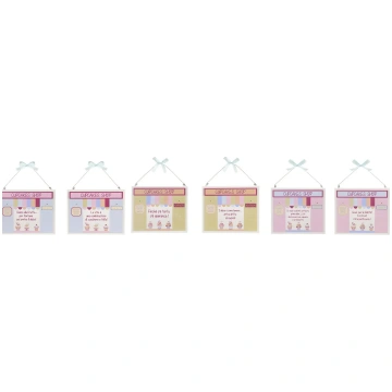6 FABRIC CLOUDS Plate with phrase CUPCAKE 6 varian