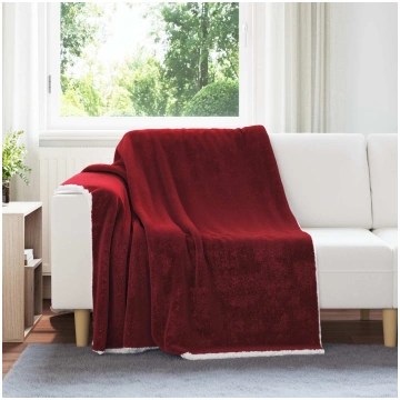 Pleds bordo sarkans 150 x 200 cm flīss