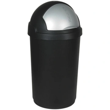 Atkritumu tvertne Bullet 50L melns/sudraba