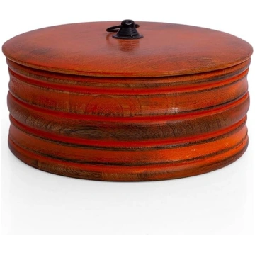 Roku darbs Meksikas Tortilla Warmer Basket Koka In