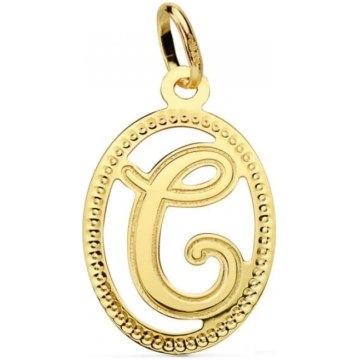C-Initial Anhänger Gelbgold 18K 18mm Alda Joyeros