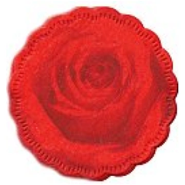Krūžu paliktņi "Roze", D: 8cm, 20 gab, sarkans