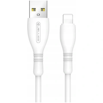 Kabel USB Jellico USB-A - Lightning 1 m Bialy (697