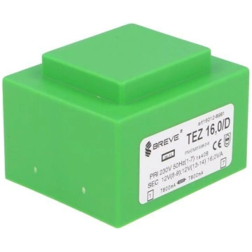 Transformer: encapsulated; 16VA; 230VAC; 12V; 12V;