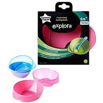 TOMMEE TIPPEE EXPLORA barošanas bļodiņas 7m+ 4 gab