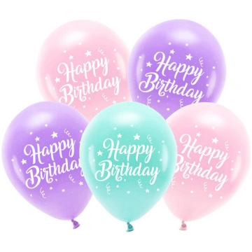 Balonu komplekts "Happy Birhtday" 26cm 5 gab