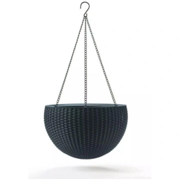 Puķu pods karināms Hanging Sphere Planter pelēks 2