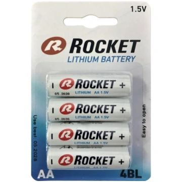 AA baterijas Rocket Lithium, 4gab