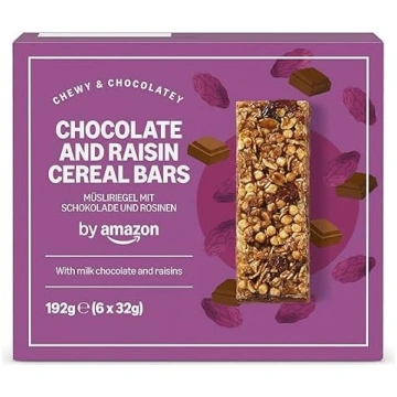 by Amazon Graudaugu batoniņš ar šokolādi un rozīnē