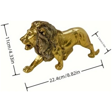 Majestātiskā 3D Lauva Statuja - Sveķu Mākslas Skul