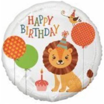 Folijas balons Lion (Daudz laimes dzimšanas dienā)