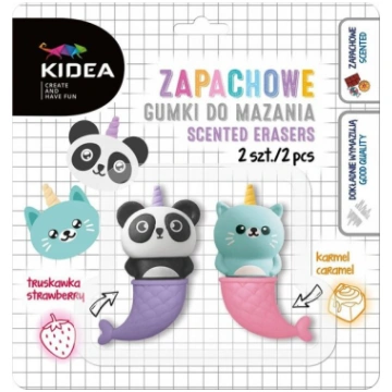 Kidea 2 aromātiskās dzēšgumijas ar lāča un pandas 