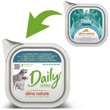 ALMO NATURE DOG DAILY COD konservi suņiem Menca, p