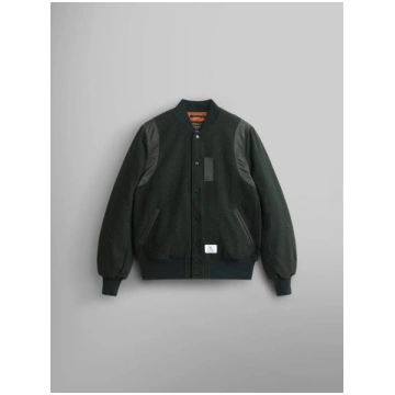 WOOL VARSITY BOMBER JACKET GEN II (OG-107 GREEN) -