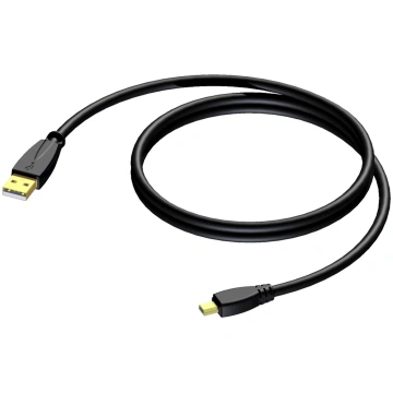 USB A - USB mini B 5 meter - hanger Procab - mūzik