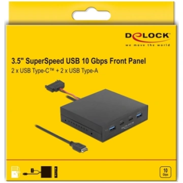 Delock 3.5″ USB 3.2 Gen 2 Front Panel 2 x USB Type