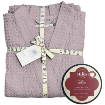 Dāvanu komplekts Linen Tales Lina halāts + MKS eco