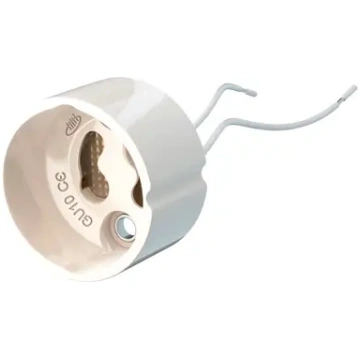 Patrona GU10 spuldzēm ar vadu, keramikas, 250V 2A,