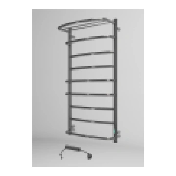 Electric towel warmers Cascade with Shelf 9, black